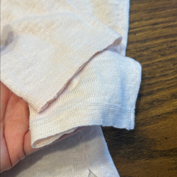 Eileen Fisher Linen Blend Light Pink Sweater - Picture 4 of 8